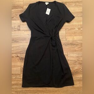 J Crew Spring Little Black Wrap Dress